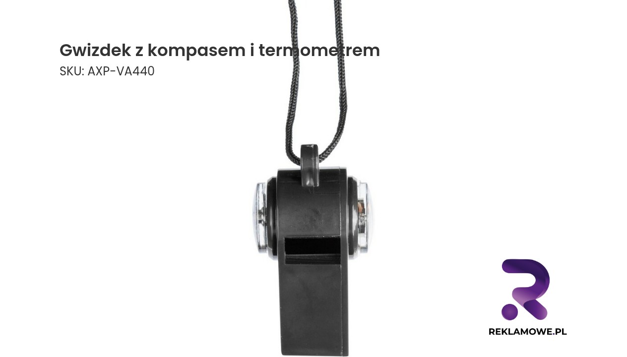 Gwizdek z kompasem i termometrem Gwizdek z wbudowanym kompasem i termometrem