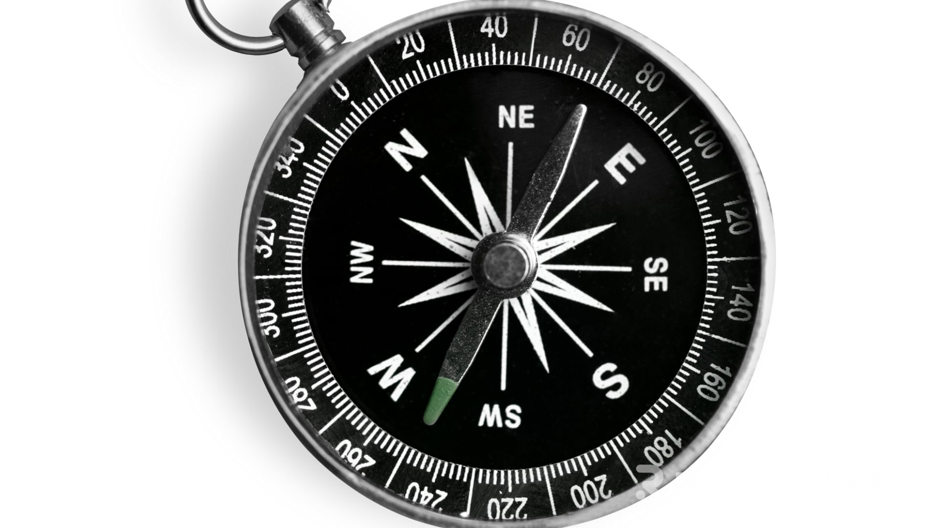 Kompas na tle reklam wpływających na postrzeganie marki